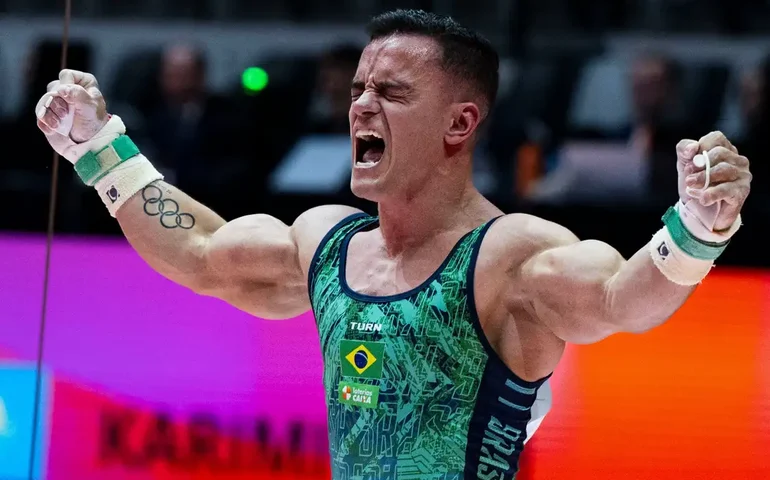Em nono, Caio Souza obtém seu melhor resultado no individual geral no Mundial de Ginástica Artística