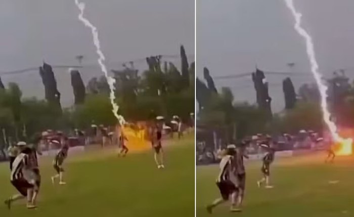Raio caiu em campo de futebol na Tailândia, matando um jogador e deixando outros 12 feridos