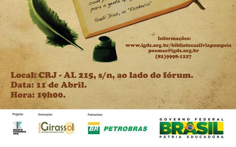 Instituto Girassol realiza Sarau de Poemas em Boca da Mata