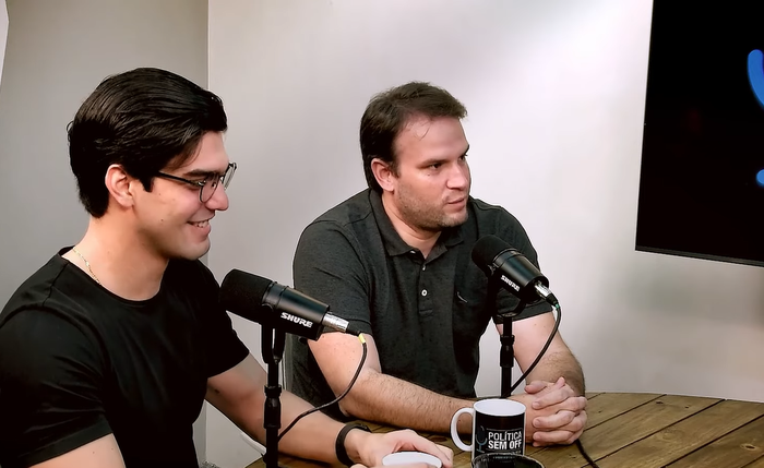 João Catunda e Zé Márcio Filho no podcast Política Sem Off