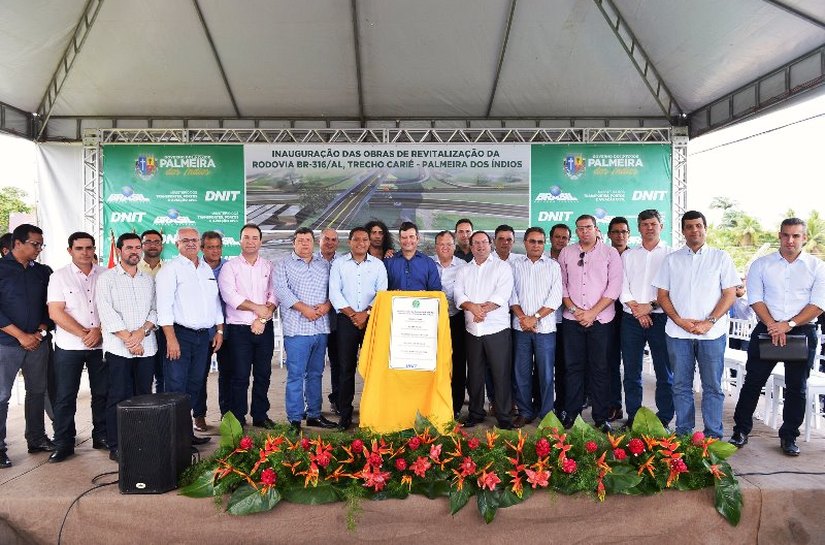 Obras de revitalização de 112 km da BR-316 são inauguradas em Palmeira