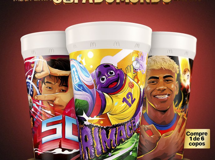 McDonald’s entra no clima da Copa do Mundo da FIFA 26™ com McOferta especial e copos exclusivos de ícones do futebol