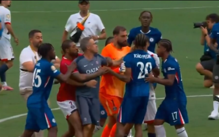 Final do Mundial tem confusão generalizada pós-jogo e tapa de Luis Enrique em João Pedro