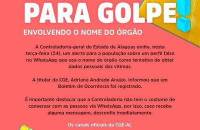 Controladoria emite alerta para golpe usando o nome do órgão 