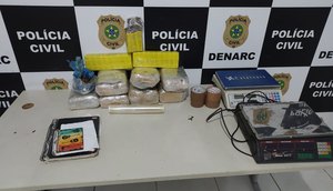 Mulher é presa com 11kg de maconha em Nossa Senhora do Socorro / Foto: Foto: SSP/Divulgação
