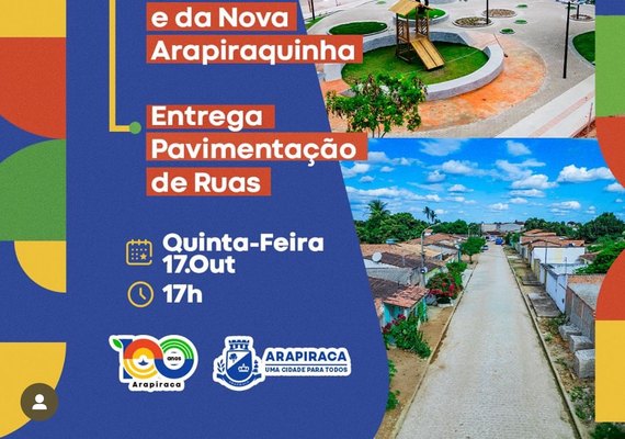 Prefeitura de Arapiraca entrega nova praça e biblioteca pública