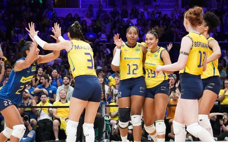 Liga das Nações: Brasil derrota EUA e mantém 100% de aproveitamento