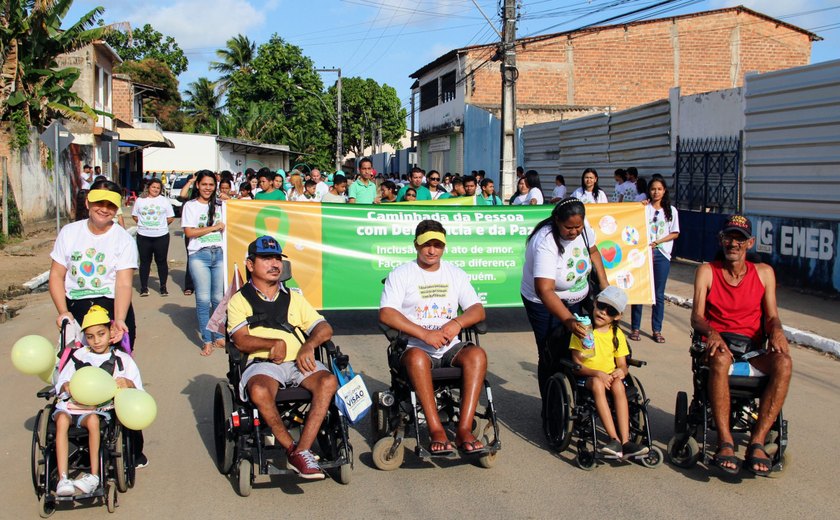 Prefeitura de Coruripe realiza Caminhada da Pessoa com Deficiência e da Paz