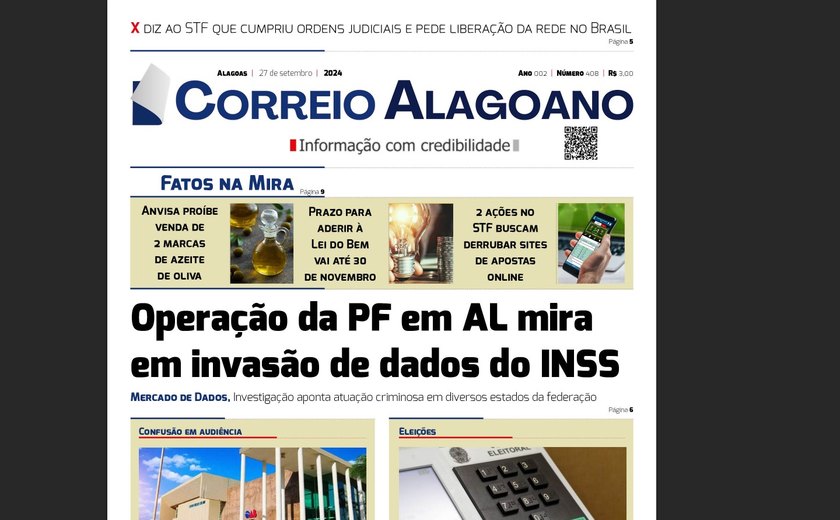 Operação da PF em AL mira em invasão de dados do INSS