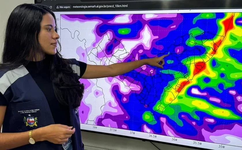 Boletim meteorológico indica chuvas para metade Leste de Alagoas