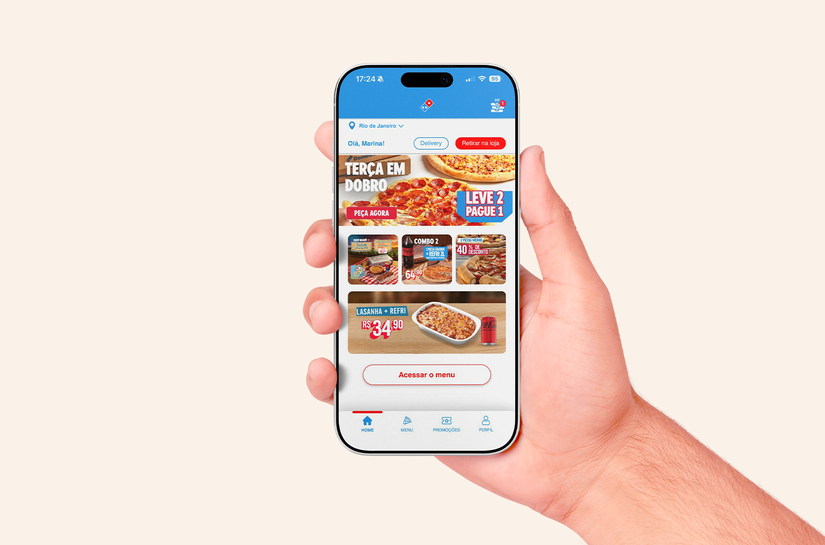 Domino’s lança novo site com foco em experiência, agilidade e usabilidade