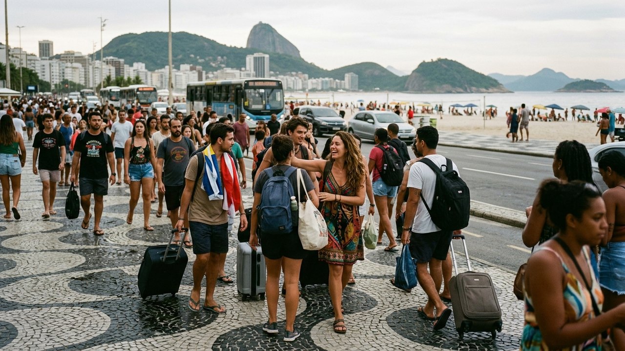 Caravanas de latinos 'invadem' Copacabana para show de Shakira: 'O câmbio está ótimo para nós'