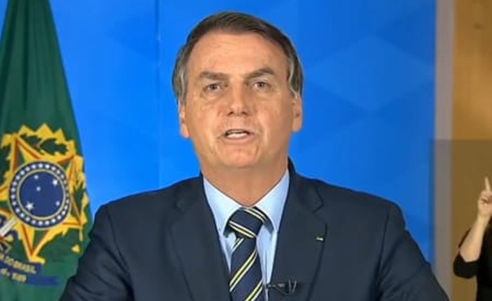 Bolsonaro durante pronunciamento