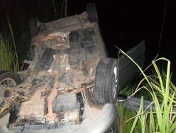 Pr. Geraldo da Silva se envolve em acidente a capota com carro na BR 101