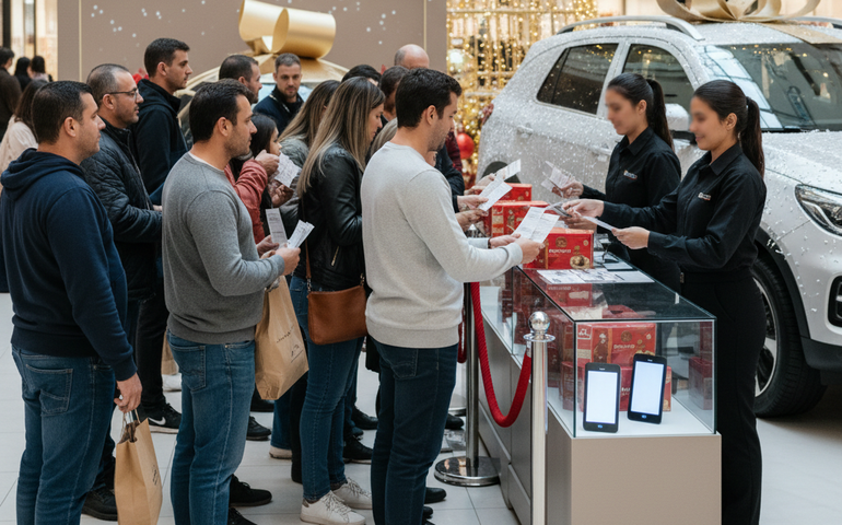 Carros, iPhones e panetone: shoppings apostam em brindes e sorteios para atrair clientes no fim do ano