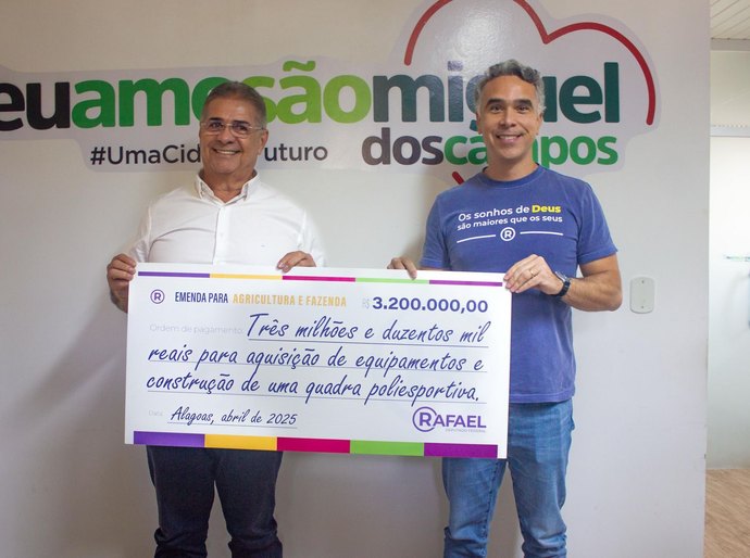 Rafael Brito destina mais de R$ 3,2 milhões para São Miguel dos Campos