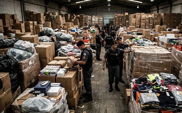 Megaoperação apreende 4 milhões de produtos falsificados em São Paulo