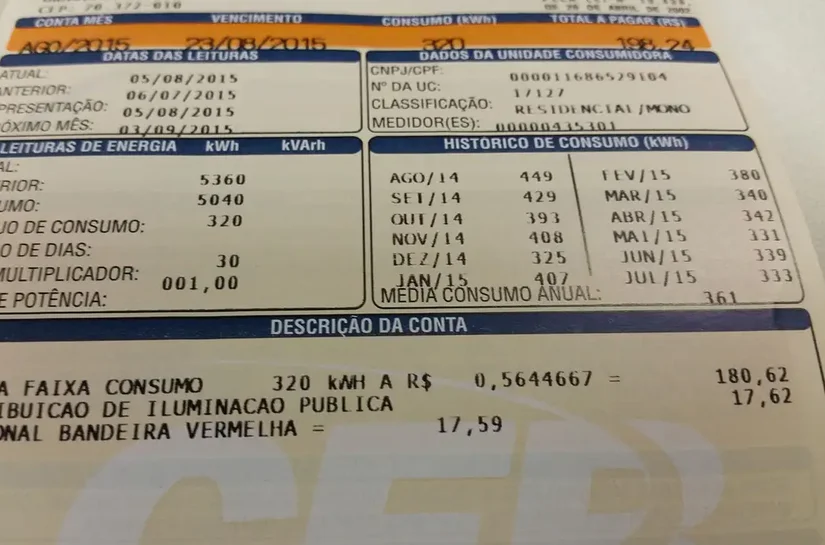 Consumidor pagará menos na conta de luz em janeiro