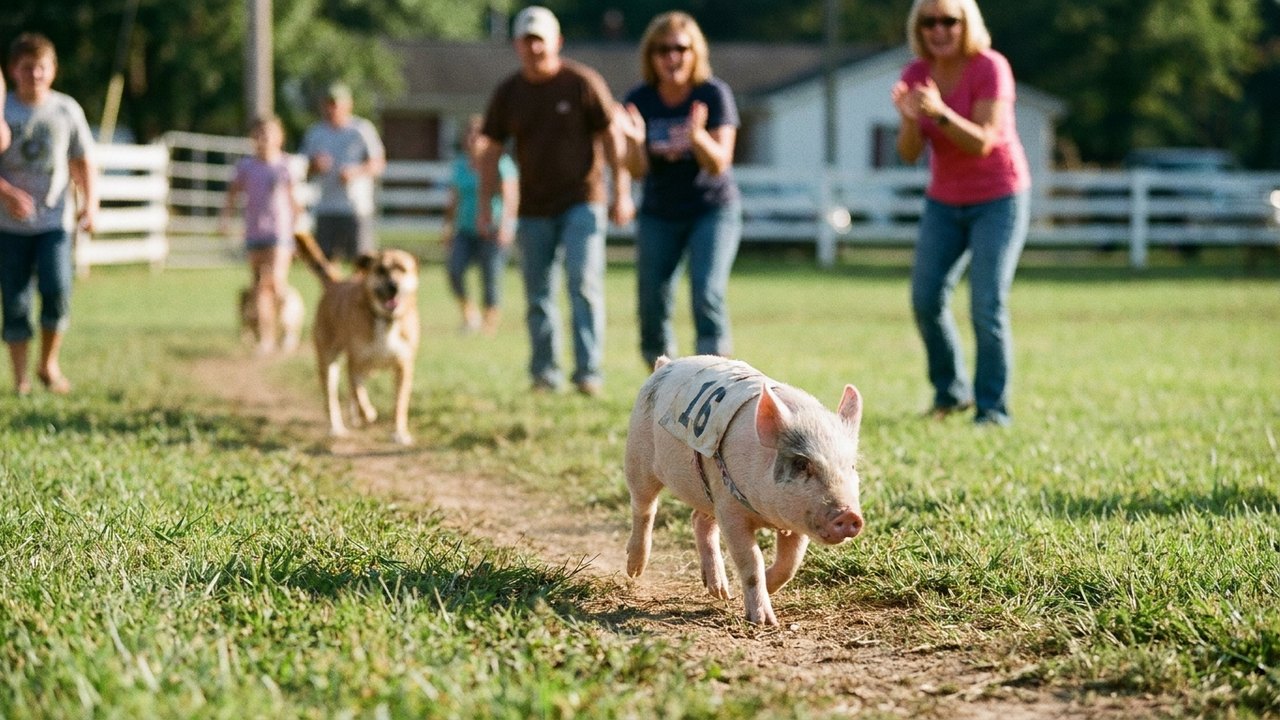 Porquinho mostra que tamanho não é problema em corrida nos EUA