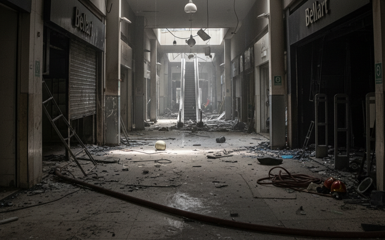 Imagens mostram demora de evacuação e o combate ao incêndio no shopping Tijuca