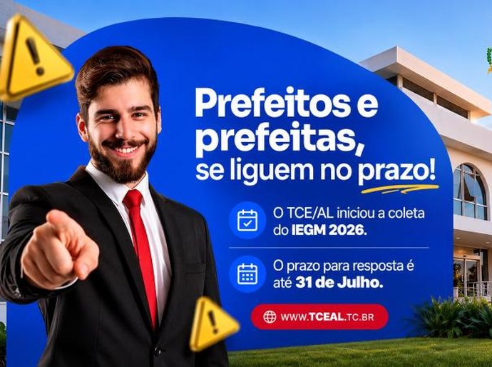 Prazo para preenchimento do IEGM 2026 termina em 31 de julho