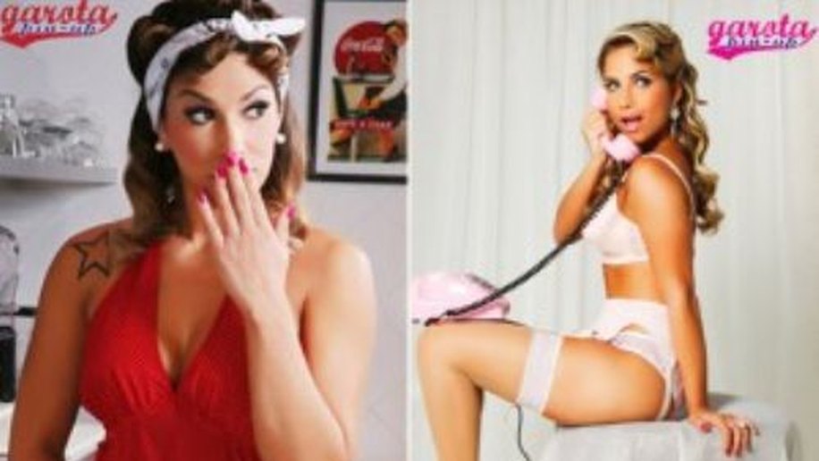 Ex-BBBs Jaqueline Khury e Janaína viram pin-ups para capa de caderno