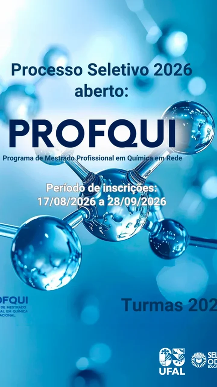 Ufal oferta onze vagas para mestrado profissional em Química