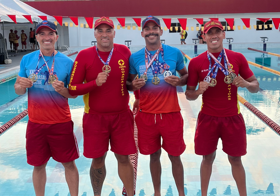 Guarda-vidas do CBMAL são destaque no Campeonato e Simpósio Brasileiro de Salvamento Aquático na Paraíba