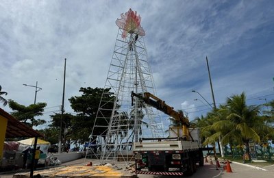 São João Massayó ganha Vila Junina com fogueira cenográfica de 24 metros na orla marítima de Maceió