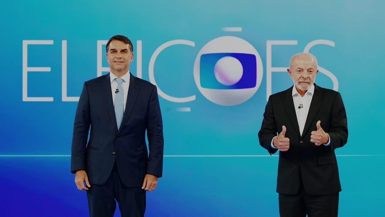 Debate entre Lula e Flávio Bolsonaro começa na Globo