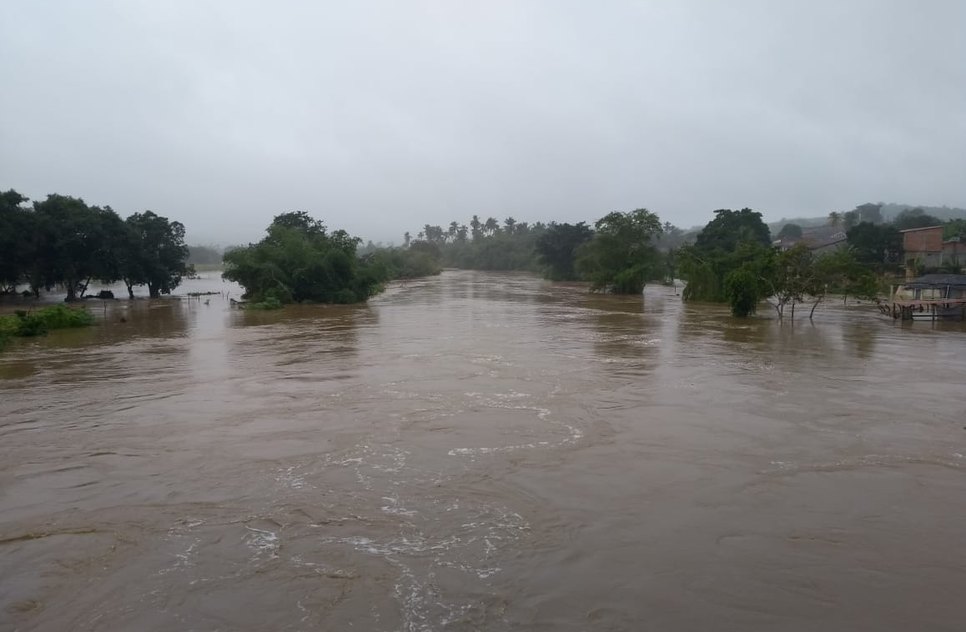 nivel de rio Sergipe sobe