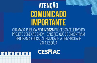 Cesmac lança edital de seleção para o Projeto Conexão Enem – Saberes que se Encontram