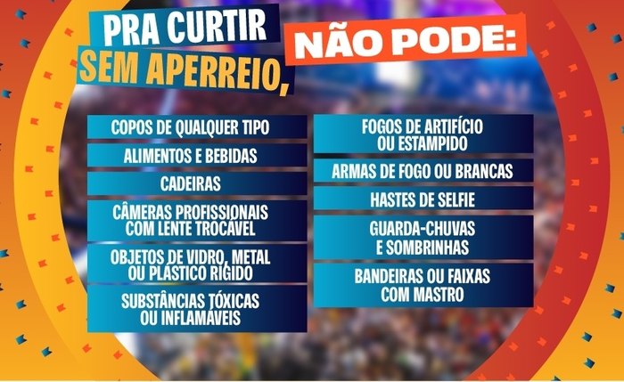 Público deve seguir regras de acesso e evitar levar objetos proibidos para os shows do São João Massayó 2026