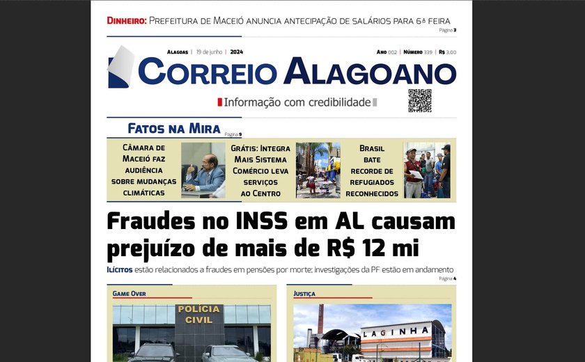 Fraudes no INSS em AL causam prejuízo de mais de R$ 12 mi