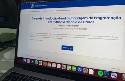 Parceria entre Arapiraca e Estado abre curso de Introdução à Linguagem Python e Ciência de Dados
