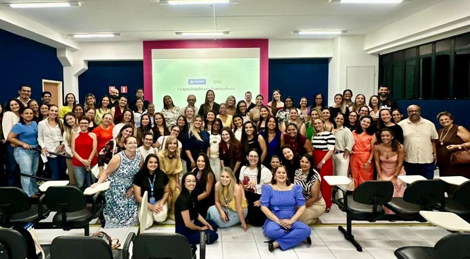 Profissionais da Atenção Básica de Traipu participam de capacitação em puericultura. Fonte: Ascom