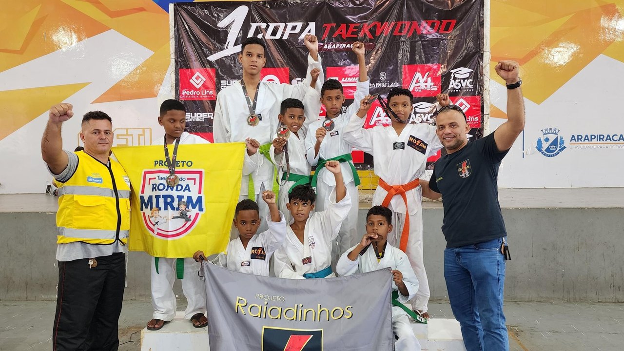 Atletas do Ronda Mirim conquistam ouro e bronze na Copa de Taekwondo de Arapiraca