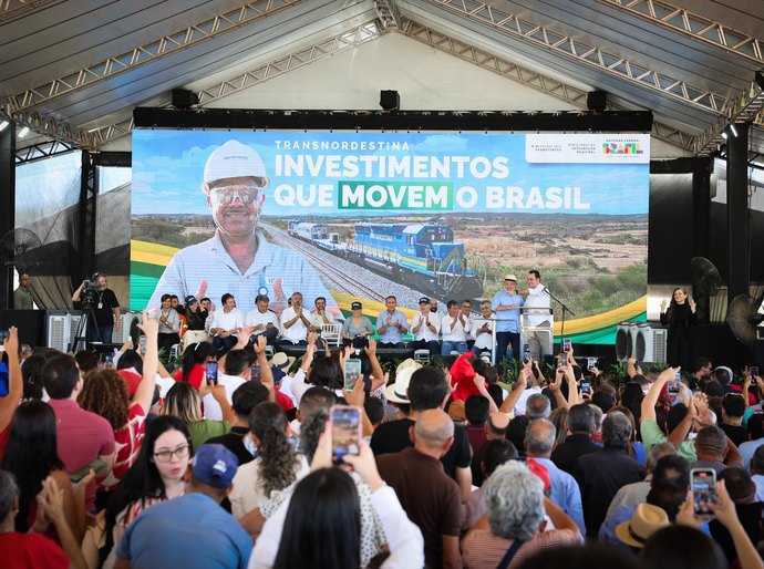 Trecho da Transnordestina financiado pelo Banco do Nordeste chega a 75% de conclusão
