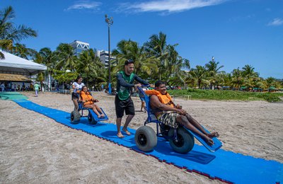 Praia Acessível funcionará em horário especial a partir desta quarta