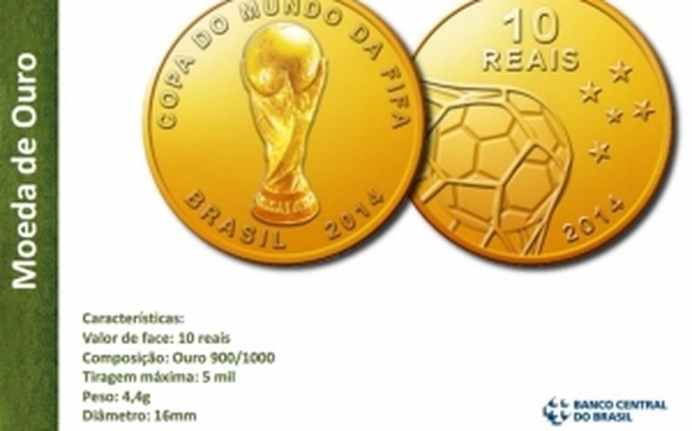 Banco Central lança moedas comemorativas da Copa do Mundo