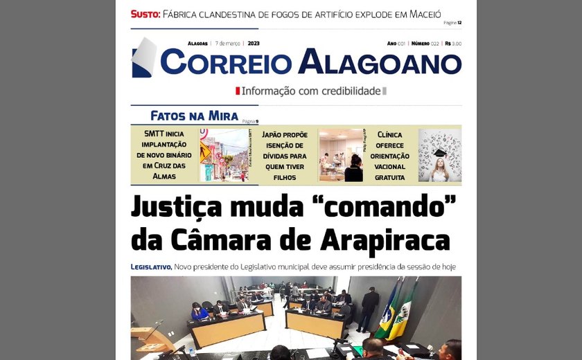 Justiça muda “comando” da Câmara de Arapiraca