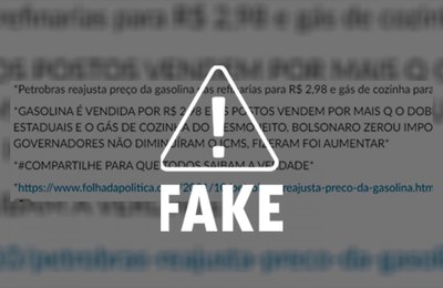 É falso que governadores aumentaram imposto sobre gasolina e gás de cozinha