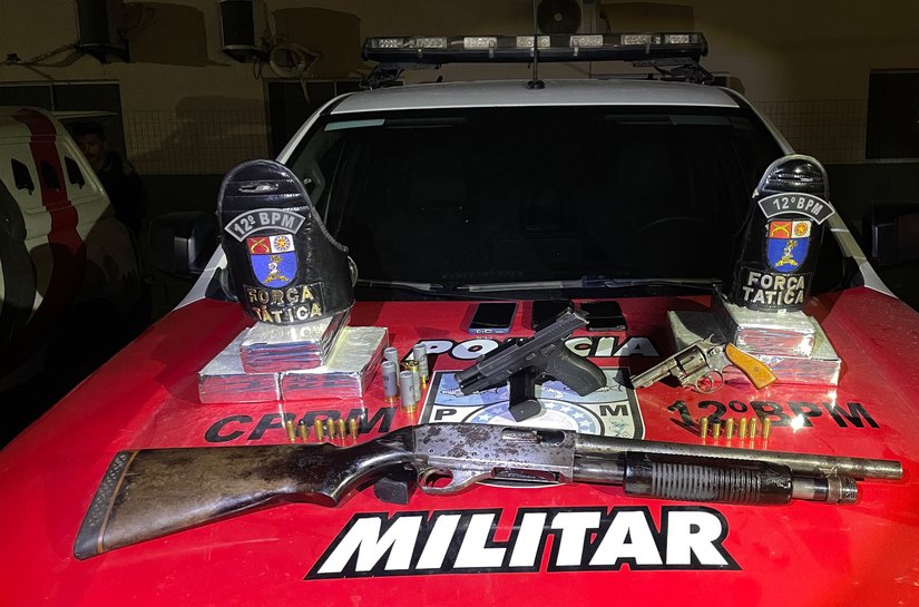 Suspeito de integrar facção é preso com 10 kg de droga e três armas de fogo, em Maceió