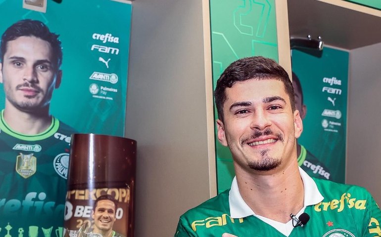 Rômulo faz 1º treino com jogadores do Palmeiras e já pensa na Libertadores: 'Me sinto pronto'