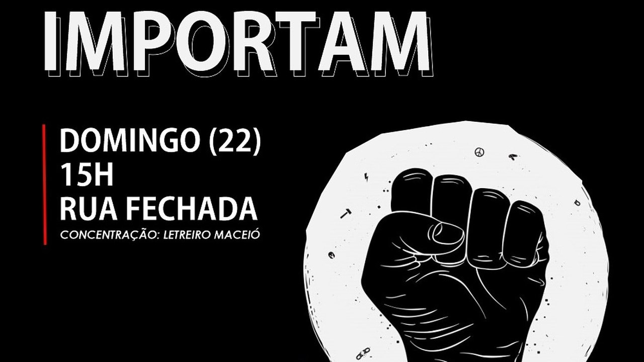 Protesto contra o racismo será realizado neste domingo na Ponta Verde