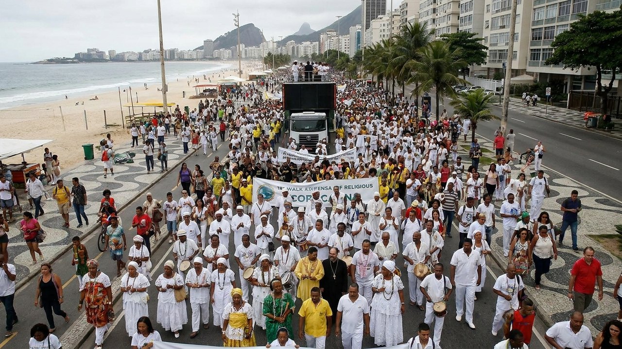 19ª Caminhada em Defesa da Liberdade Religiosa lota Copacabana com 26 grupos culturais