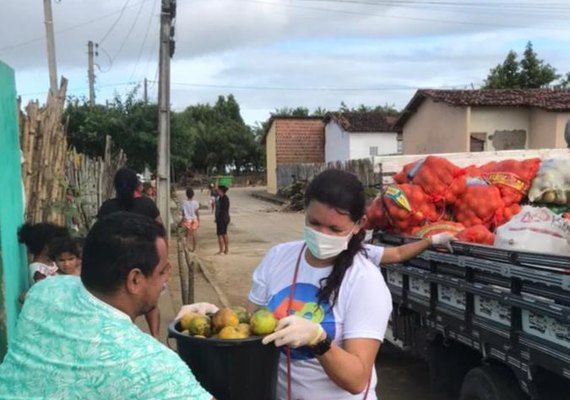 Parceria entre secretarias de Branquinha garante entrega de mais de 8 toneladas de alimentos da agricultura familiar