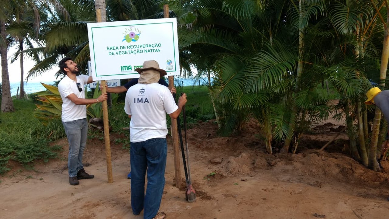 IMA/AL realiza o maior plantio continuo de restinga de Alagoas