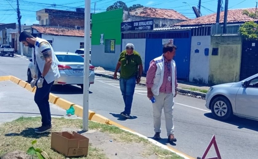 Vigilância Sanitária de Maceió identifica descarte irregular de resíduos de saúde na Ponta Grossa