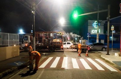 Mobilidade Urbana: SMTT revitaliza 66 faixas de pedestres em Arapiraca